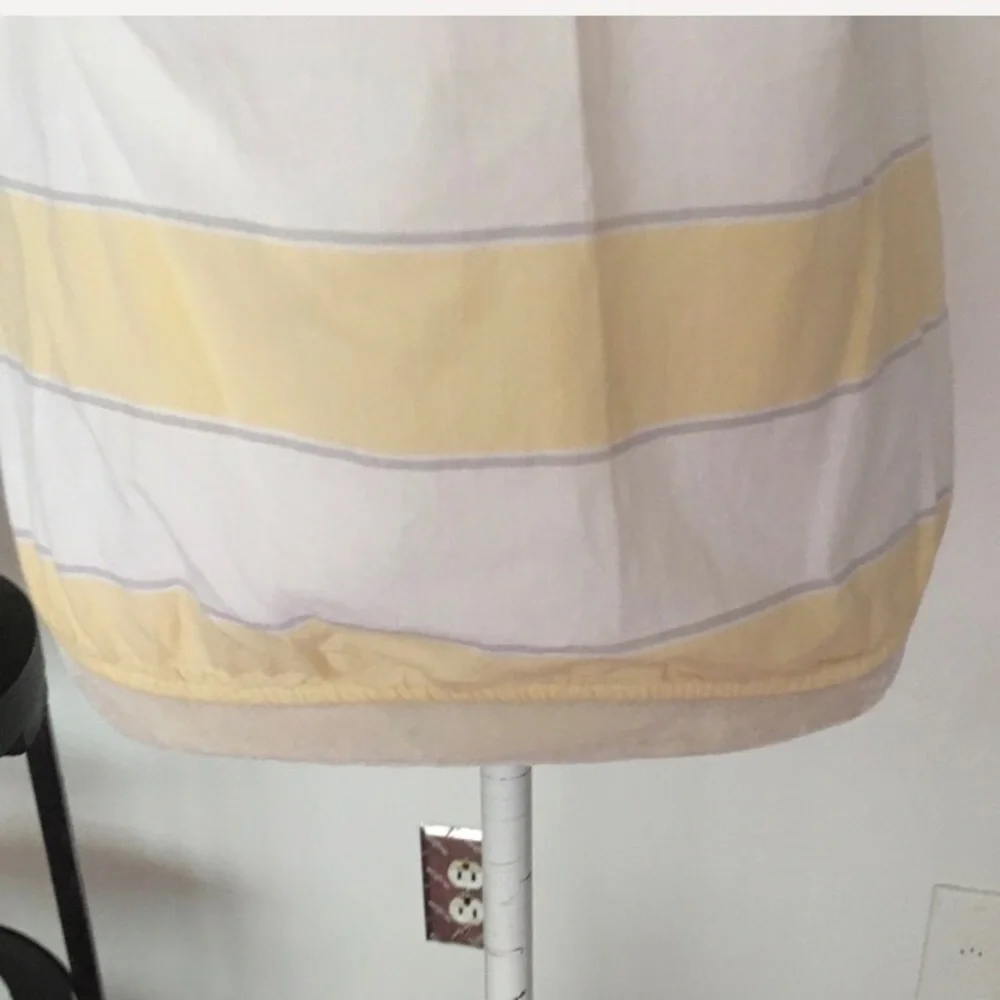 Ann Taylor Loft Yellow White Sleeveless Top Size XS - Picture 4 of 6